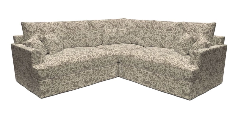 Slingsby Small Fitted Cover Corner Unit LHF & RHF in Two Tone Plain Biscuit.  Loose cover version available