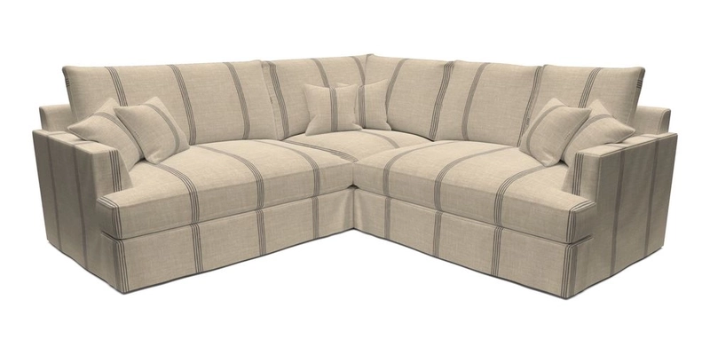 Slingsby Small Fitted Cover Corner Unit LHF & RHF in Two Tone Plain Biscuit.  Loose cover version available