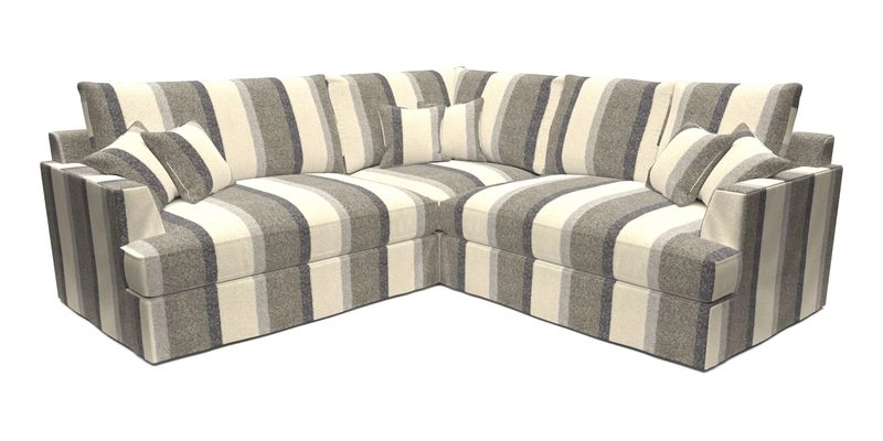 Slingsby Small Fitted Cover Corner Unit LHF & RHF in Two Tone Plain Biscuit.  Loose cover version available