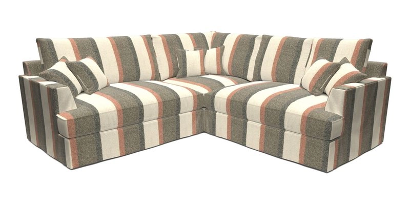 Slingsby Small Fitted Cover Corner Unit LHF & RHF in Two Tone Plain Biscuit.  Loose cover version available