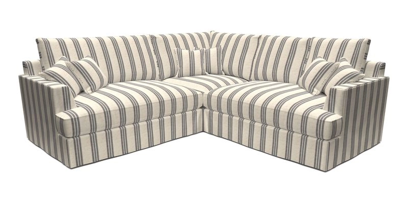 Slingsby Small Fitted Cover Corner Unit LHF & RHF in Two Tone Plain Biscuit.  Loose cover version available