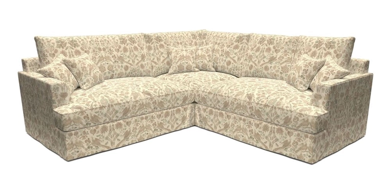 Slingsby Small Fitted Cover Corner Unit LHF & RHF in Two Tone Plain Biscuit.  Loose cover version available