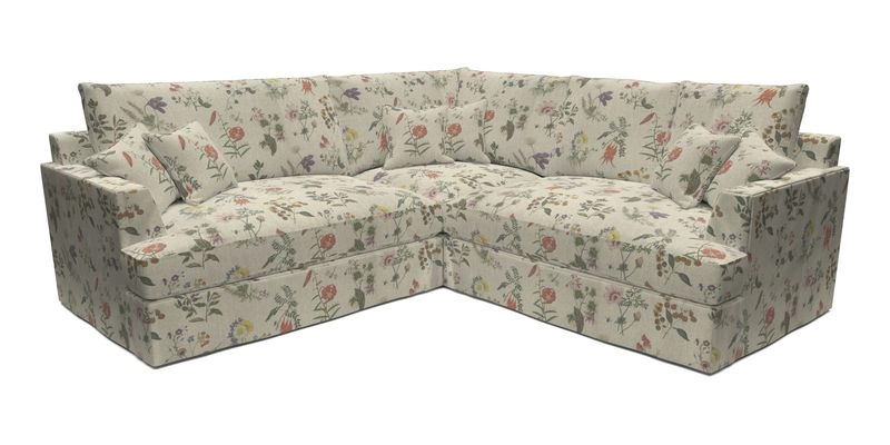 Slingsby Small Fitted Cover Corner Unit LHF & RHF in Two Tone Plain Biscuit.  Loose cover version available