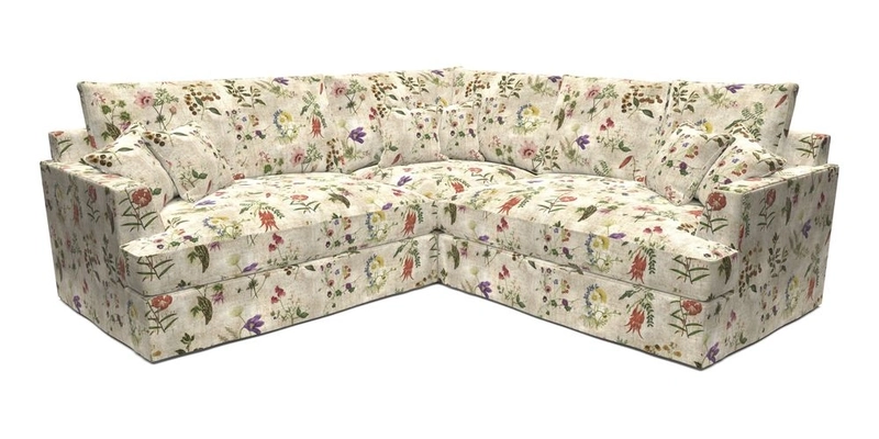 Slingsby Small Fitted Cover Corner Unit LHF & RHF in Two Tone Plain Biscuit.  Loose cover version available