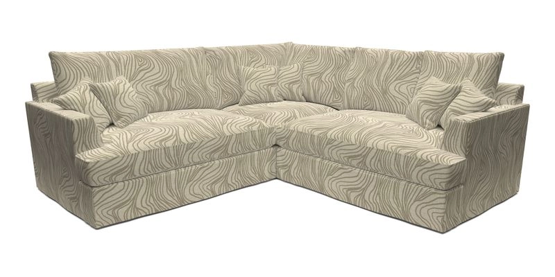 Slingsby Small Fitted Cover Corner Unit LHF & RHF in Two Tone Plain Biscuit.  Loose cover version available