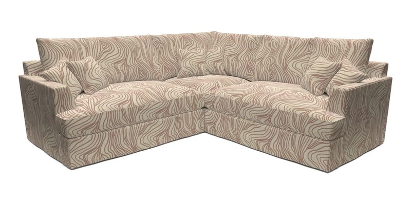 Slingsby Small Fitted Cover Corner Unit LHF & RHF in Two Tone Plain Biscuit.  Loose cover version available