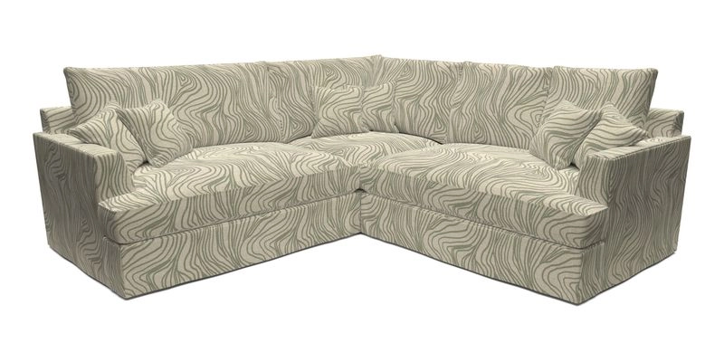 Slingsby Small Fitted Cover Corner Unit LHF & RHF in Two Tone Plain Biscuit.  Loose cover version available