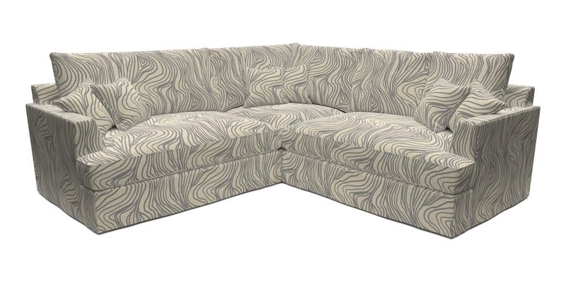 Slingsby Small Fitted Cover Corner Unit LHF & RHF in Two Tone Plain Biscuit.  Loose cover version available