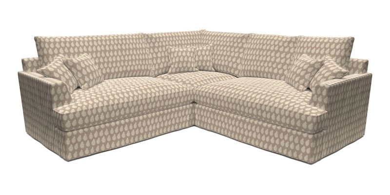 Slingsby Small Fitted Cover Corner Unit LHF & RHF in Two Tone Plain Biscuit.  Loose cover version available