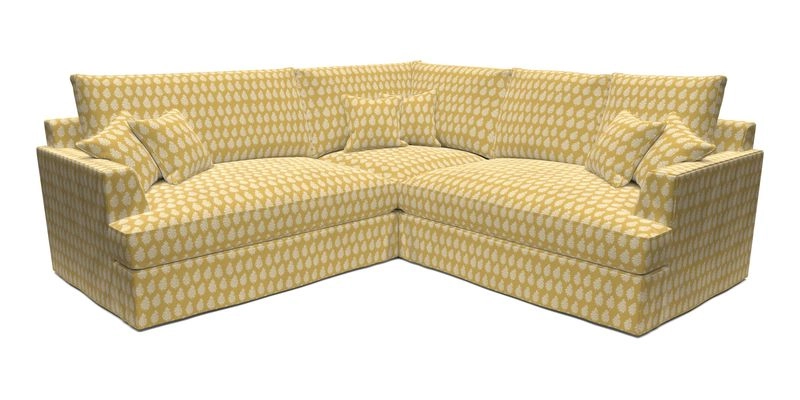 Slingsby Small Fitted Cover Corner Unit LHF & RHF in Two Tone Plain Biscuit.  Loose cover version available