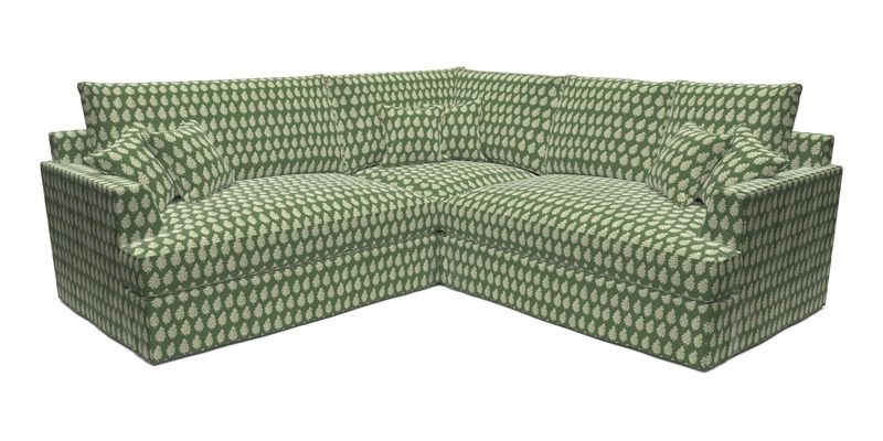 Slingsby Small Fitted Cover Corner Unit LHF & RHF in Two Tone Plain Biscuit.  Loose cover version available