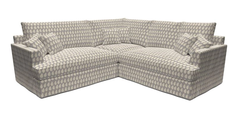 Slingsby Small Fitted Cover Corner Unit LHF & RHF in Two Tone Plain Biscuit.  Loose cover version available