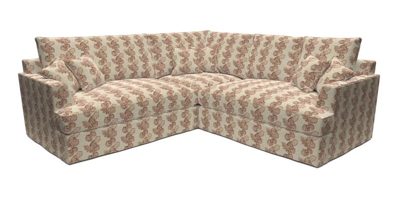 Slingsby Small Fitted Cover Corner Unit LHF & RHF in Two Tone Plain Biscuit.  Loose cover version available