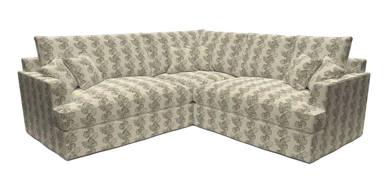 Slingsby Small Fitted Cover Corner Unit LHF & RHF in Two Tone Plain Biscuit.  Loose cover version available