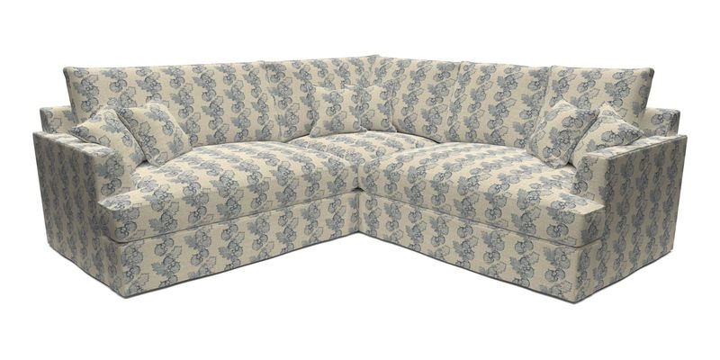 Slingsby Small Fitted Cover Corner Unit LHF & RHF in Two Tone Plain Biscuit.  Loose cover version available