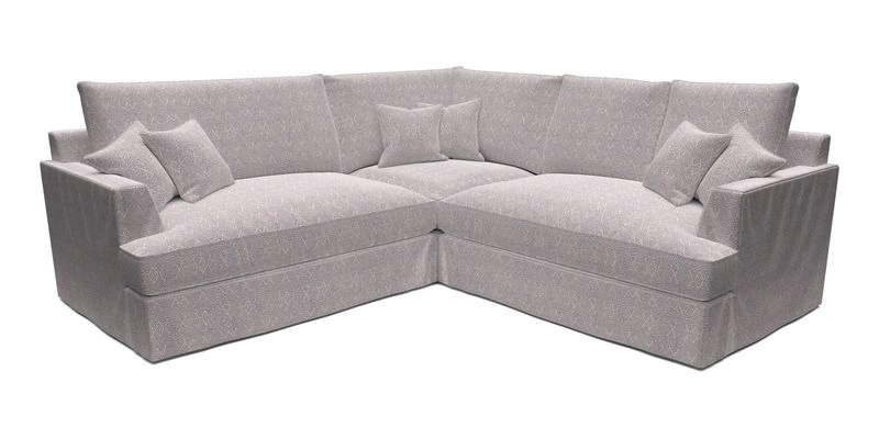 Slingsby Small Fitted Cover Corner Unit LHF & RHF in Two Tone Plain Biscuit.  Loose cover version available