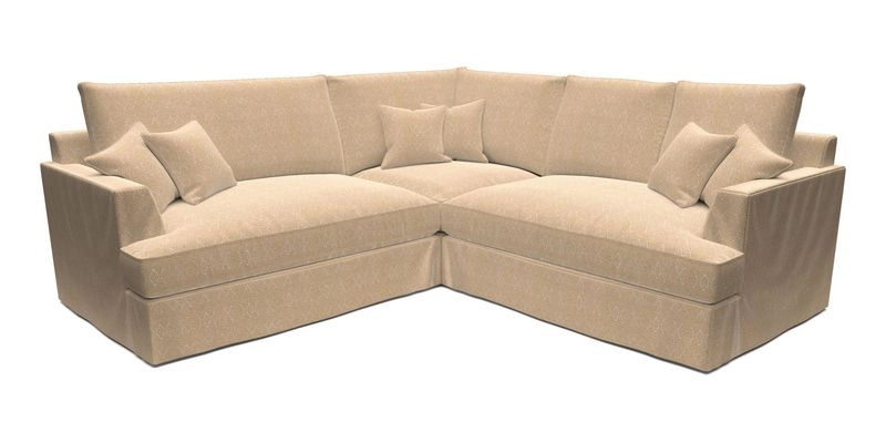 Slingsby Small Fitted Cover Corner Unit LHF & RHF in Two Tone Plain Biscuit.  Loose cover version available