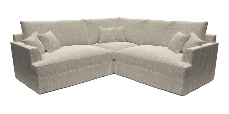 Slingsby Small Fitted Cover Corner Unit LHF & RHF in Two Tone Plain Biscuit.  Loose cover version available