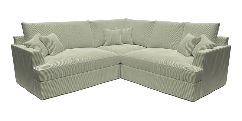 Slingsby Small Fitted Cover Corner Unit LHF & RHF in Two Tone Plain Biscuit.  Loose cover version available