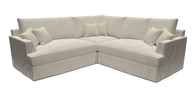 Slingsby Small Fitted Cover Corner Unit LHF & RHF in Two Tone Plain Biscuit.  Loose cover version available