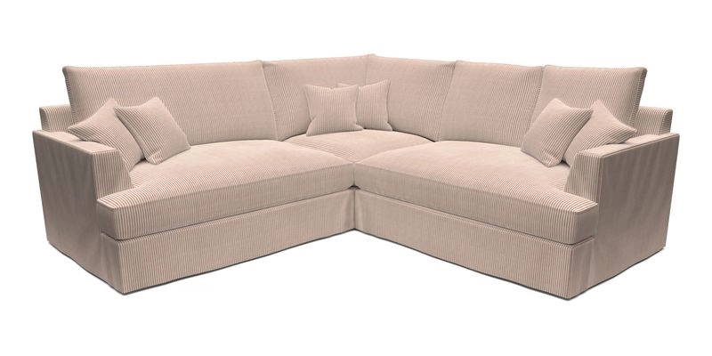 Slingsby Small Fitted Cover Corner Unit LHF & RHF in Two Tone Plain Biscuit.  Loose cover version available