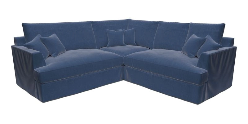 Slingsby Small Fitted Cover Corner Unit LHF & RHF in Two Tone Plain Biscuit.  Loose cover version available