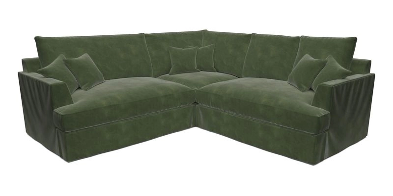 Slingsby Small Fitted Cover Corner Unit LHF & RHF in Two Tone Plain Biscuit.  Loose cover version available