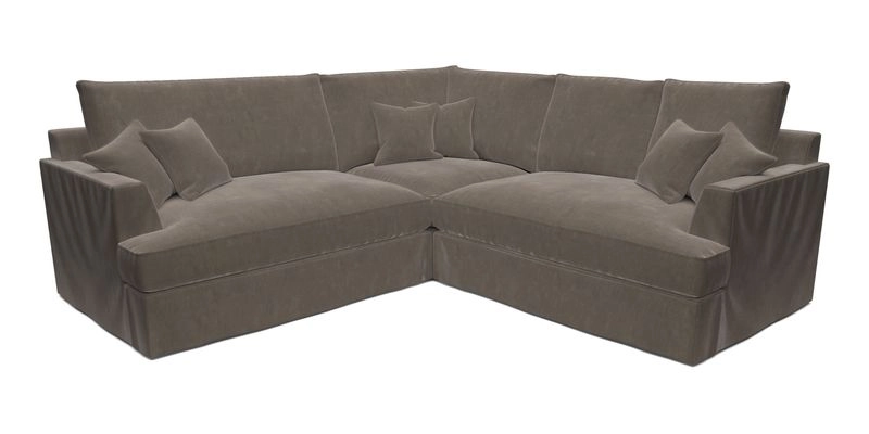 Slingsby Small Fitted Cover Corner Unit LHF & RHF in Two Tone Plain Biscuit.  Loose cover version available