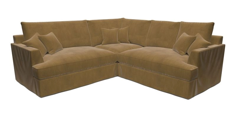 Slingsby Small Fitted Cover Corner Unit LHF & RHF in Two Tone Plain Biscuit.  Loose cover version available