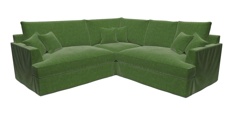 Slingsby Small Fitted Cover Corner Unit LHF & RHF in Two Tone Plain Biscuit.  Loose cover version available