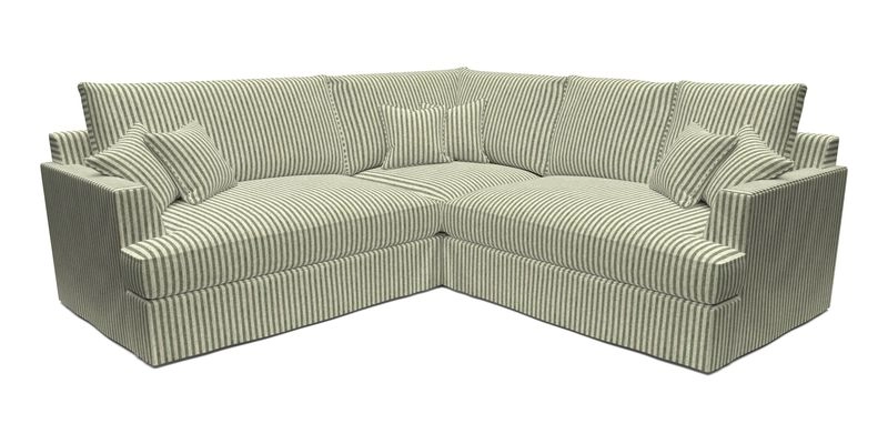 Slingsby Small Fitted Cover Corner Unit LHF & RHF in Two Tone Plain Biscuit.  Loose cover version available