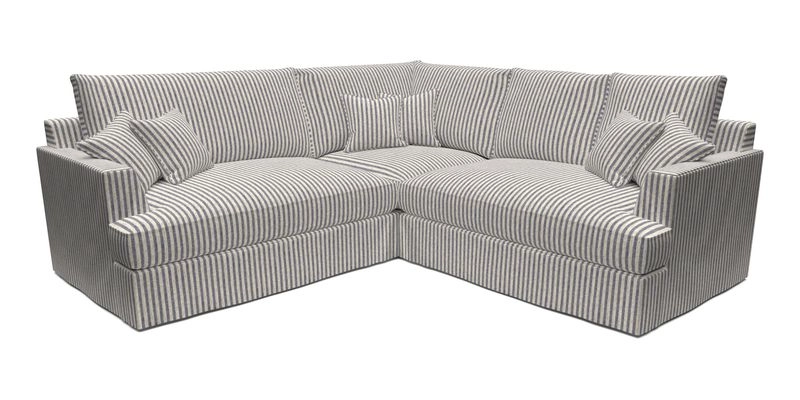 Slingsby Small Fitted Cover Corner Unit LHF & RHF in Two Tone Plain Biscuit.  Loose cover version available