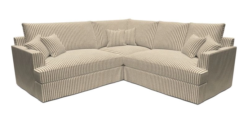 Slingsby Small Fitted Cover Corner Unit LHF & RHF in Two Tone Plain Biscuit.  Loose cover version available