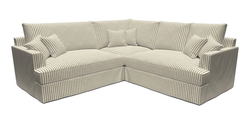 Slingsby Small Fitted Cover Corner Unit LHF & RHF in Two Tone Plain Biscuit.  Loose cover version available