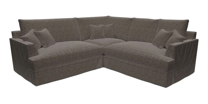 Slingsby Small Fitted Cover Corner Unit LHF & RHF in Two Tone Plain Biscuit.  Loose cover version available