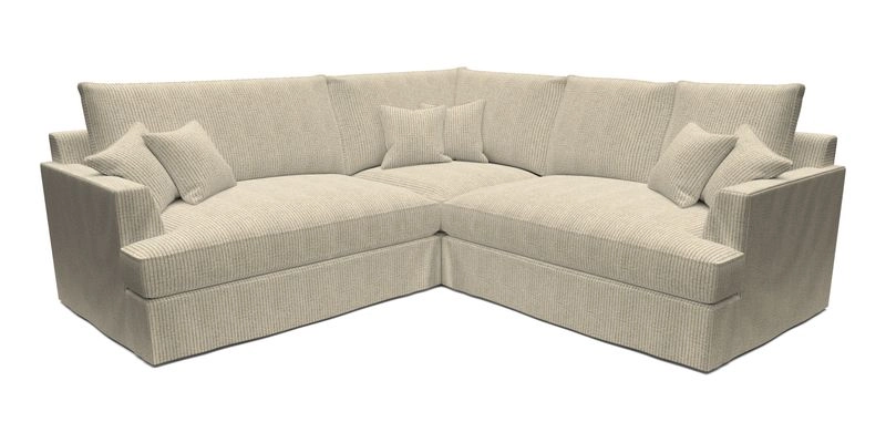 Slingsby Small Fitted Cover Corner Unit LHF & RHF in Two Tone Plain Biscuit.  Loose cover version available