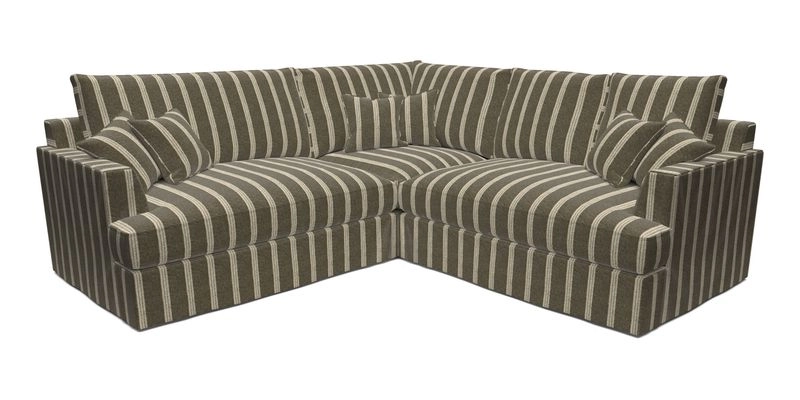 Slingsby Small Fitted Cover Corner Unit LHF & RHF in Two Tone Plain Biscuit.  Loose cover version available