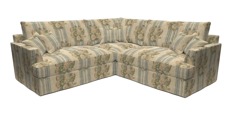 Slingsby Small Fitted Cover Corner Unit LHF & RHF in Two Tone Plain Biscuit.  Loose cover version available