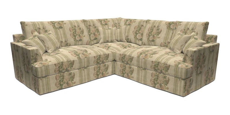 Slingsby Small Fitted Cover Corner Unit LHF & RHF in Two Tone Plain Biscuit.  Loose cover version available