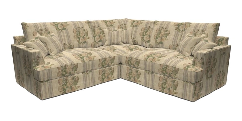 Slingsby Small Fitted Cover Corner Unit LHF & RHF in Two Tone Plain Biscuit.  Loose cover version available