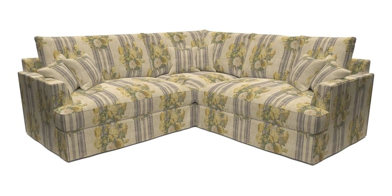 Slingsby Small Fitted Cover Corner Unit LHF & RHF in Two Tone Plain Biscuit.  Loose cover version available