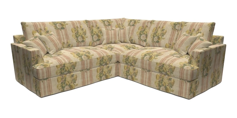 Slingsby Small Fitted Cover Corner Unit LHF & RHF in Two Tone Plain Biscuit.  Loose cover version available