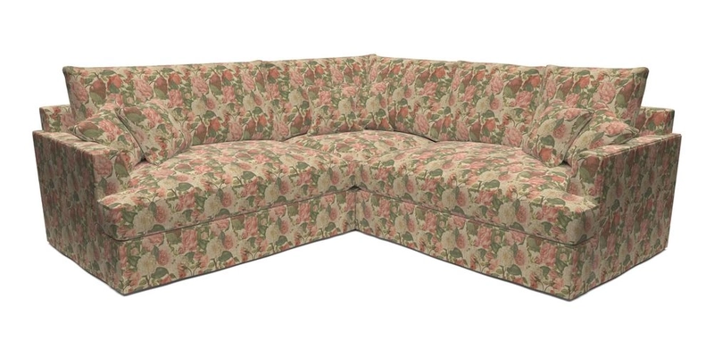 Slingsby Small Fitted Cover Corner Unit LHF & RHF in Two Tone Plain Biscuit.  Loose cover version available