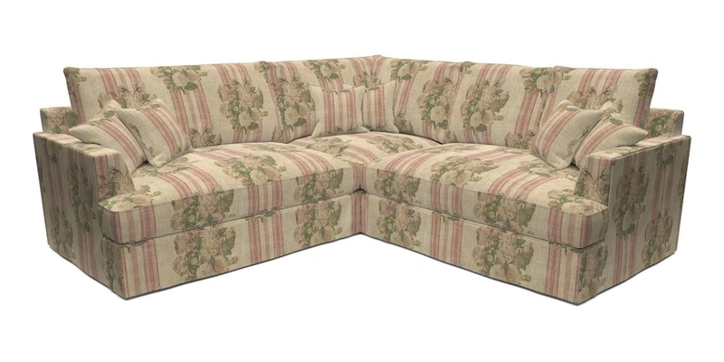 Slingsby Small Fitted Cover Corner Unit LHF & RHF in Two Tone Plain Biscuit.  Loose cover version available