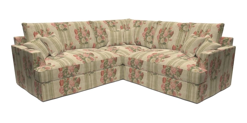 Slingsby Small Fitted Cover Corner Unit LHF & RHF in Two Tone Plain Biscuit.  Loose cover version available