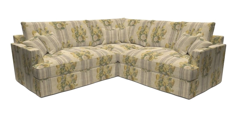 Slingsby Small Fitted Cover Corner Unit LHF & RHF in Two Tone Plain Biscuit.  Loose cover version available