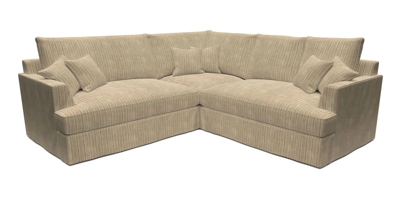 Slingsby Small Fitted Cover Corner Unit LHF & RHF in Two Tone Plain Biscuit.  Loose cover version available