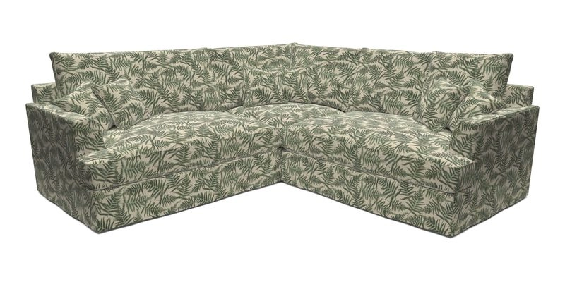 Slingsby Small Fitted Cover Corner Unit LHF & RHF in Two Tone Plain Biscuit.  Loose cover version available