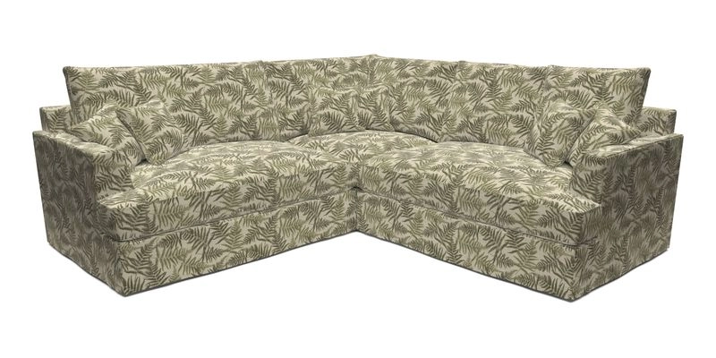 Slingsby Small Fitted Cover Corner Unit LHF & RHF in Two Tone Plain Biscuit.  Loose cover version available
