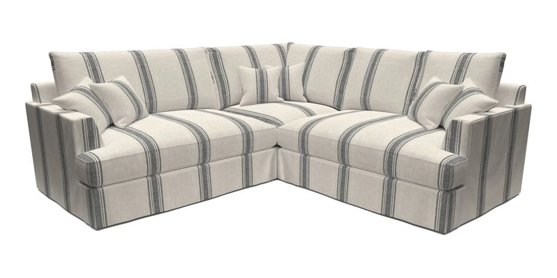 Slingsby Small Fitted Cover Corner Unit LHF & RHF in Two Tone Plain Biscuit.  Loose cover version available